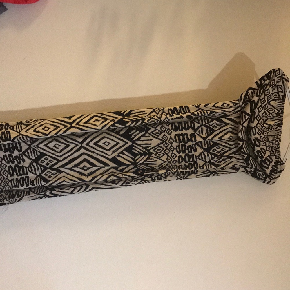 Strapless tribal print maxi dress